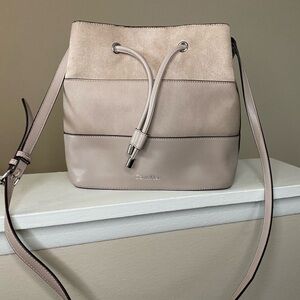 Calvin Klein Women’s Gabrianna Suede Novelty Bucket Shoulder Bag